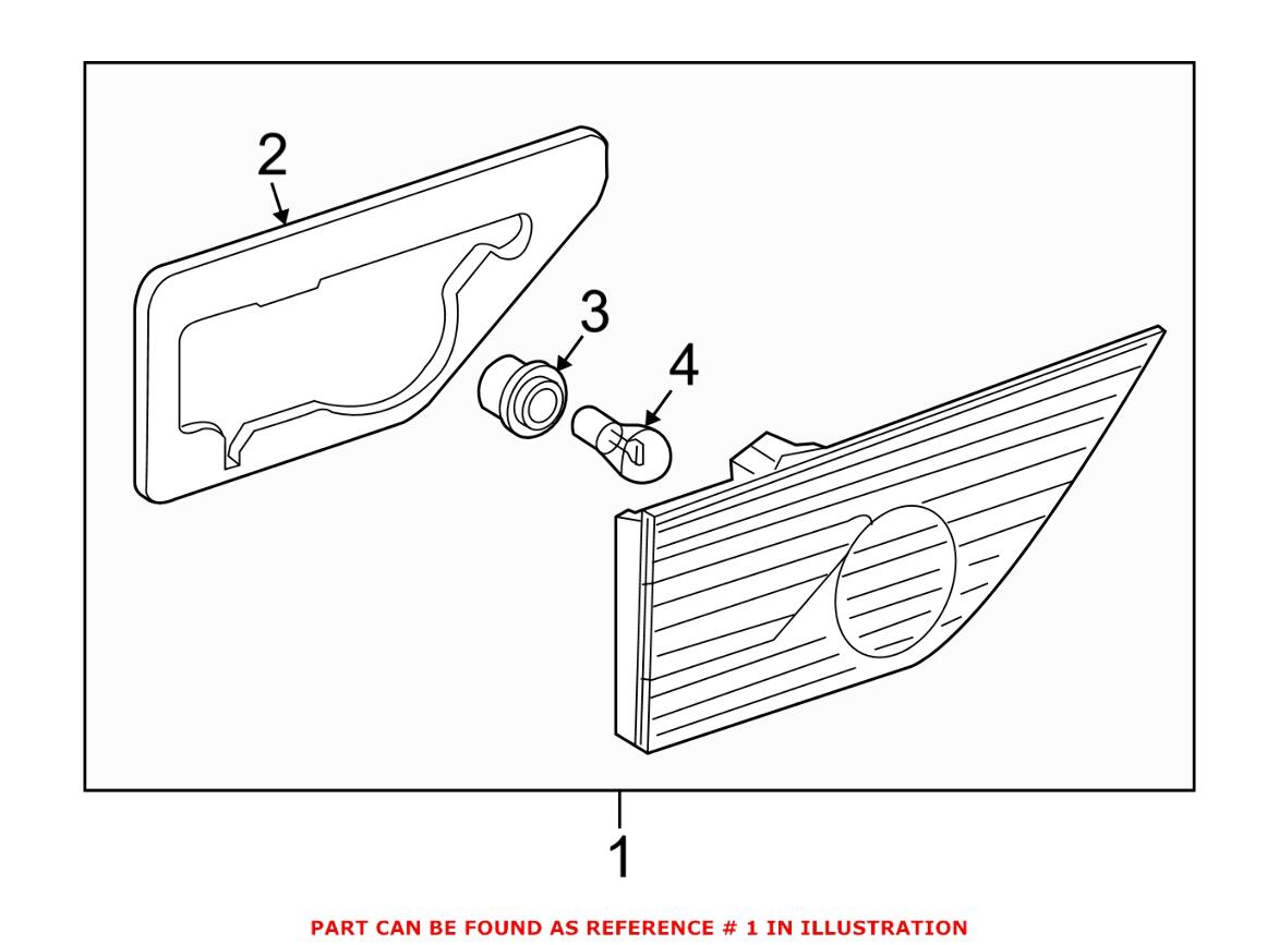 Tail Light Assembly - Driver Side Inner